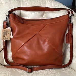 Brand New Genuine Leather Made in India Vintage Crossbody Purse Shoulder Bag